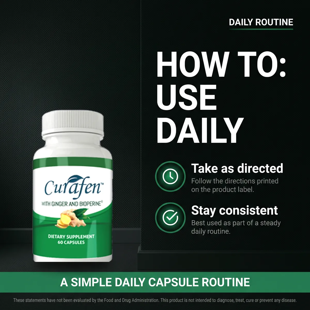 How to use Curafen daily: take as directed and stay consistent with a simple capsule routine